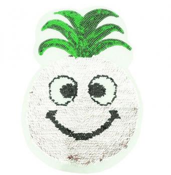 Applikation - Wendepailletten - Ananas - metallisch - Aufnäher